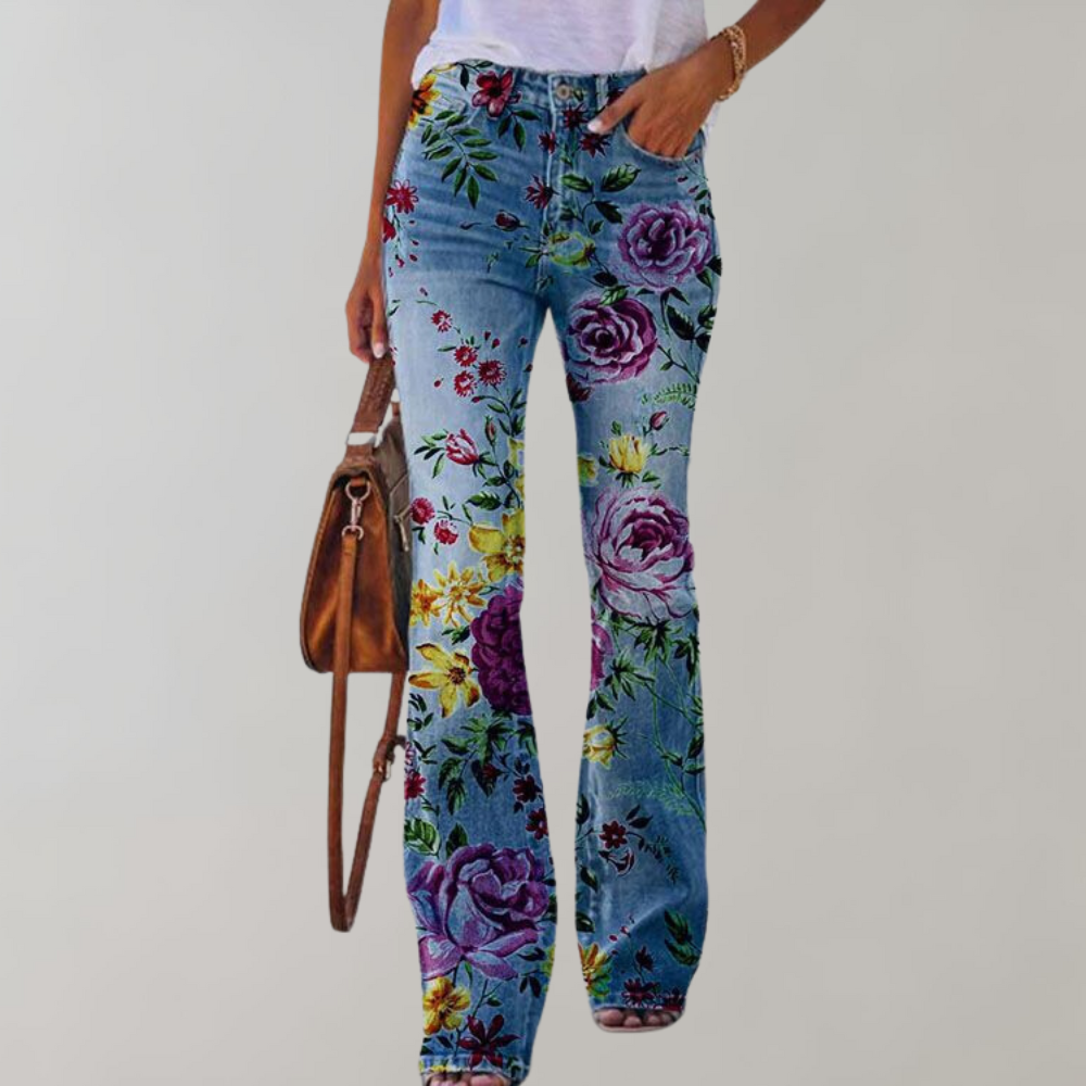 Women's Wide-Leg, High-Waisted Pants | Printed