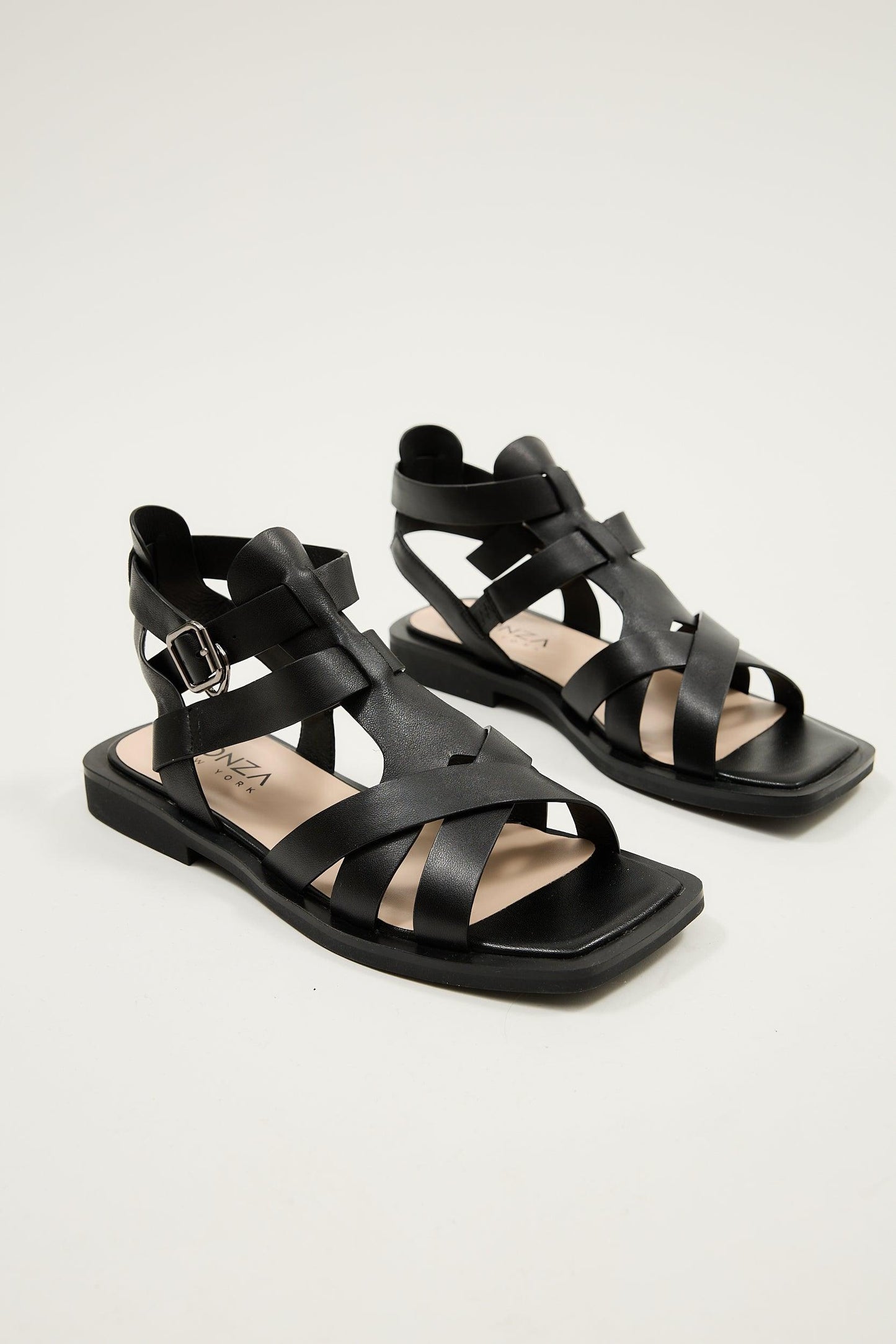Blair | Black Sandal Flats