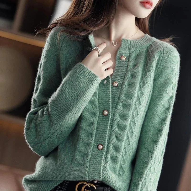 Cardigan with Pearl Buttons