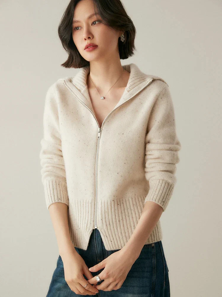 Cashmere Zip Cardigan