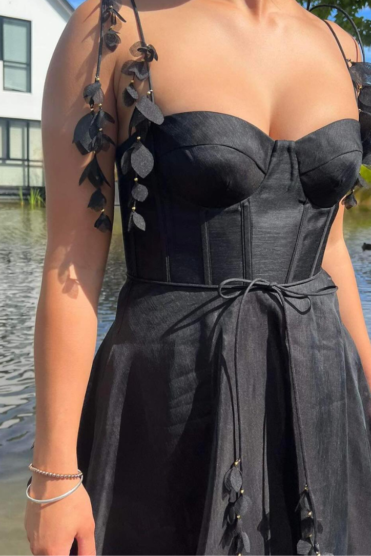 Marlene Floral Maxi- Black