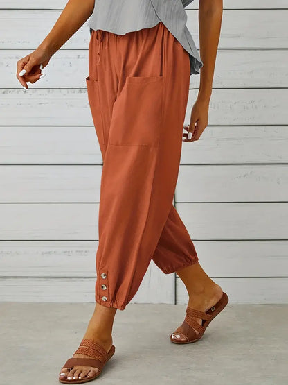 Women's Summer Pants | Drawstring | Loose Leg | Airy Look