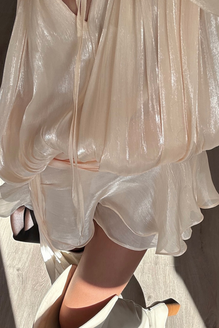 Ella Ruffle Mini- Cream