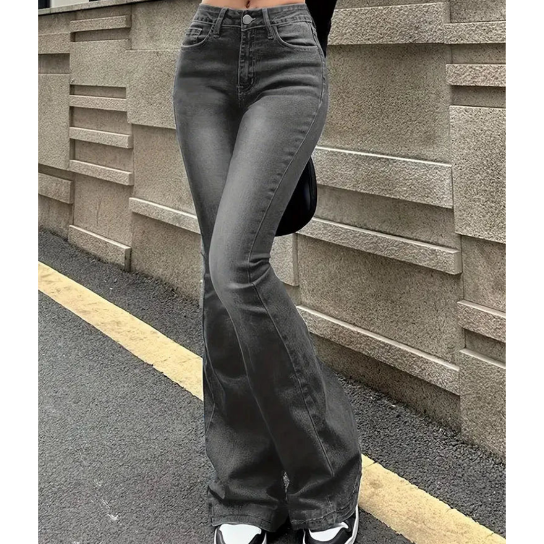 Stylish high-waisted flared jeans for women | Modern