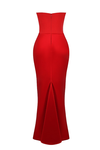 Margot Corset Maxi- Red