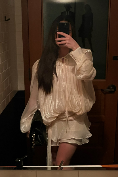 Ella Ruffle Mini- Cream