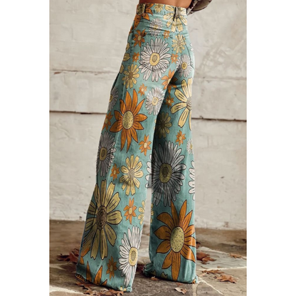 Women's pants | High waist | Wide leg | Flowing look