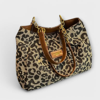 Rachel - Leopard Canvas Tote