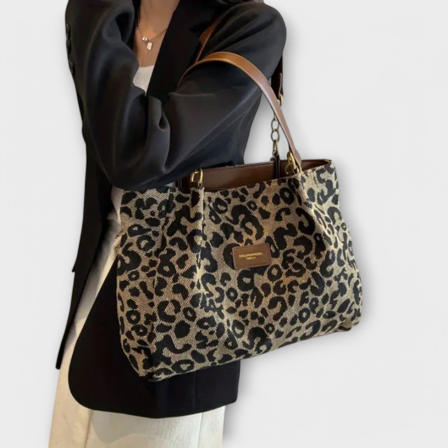 Rachel - Leopard Canvas Tote