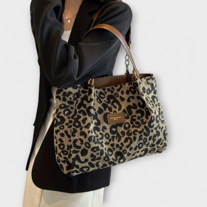 Rachel - Leopard Canvas Tote