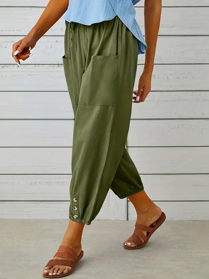 Women's Summer Pants | Drawstring | Loose Leg | Airy Look