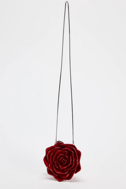 Acrylic Rose Clutch- Red
