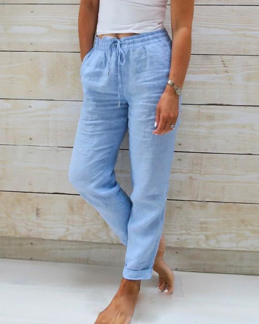 Women's Casual Pants | Drawstring | Cropped Leg | Casual Comfort