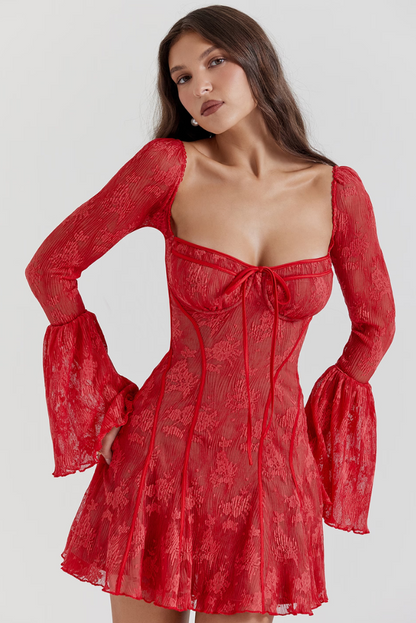 Delilah Lace Mini- Red