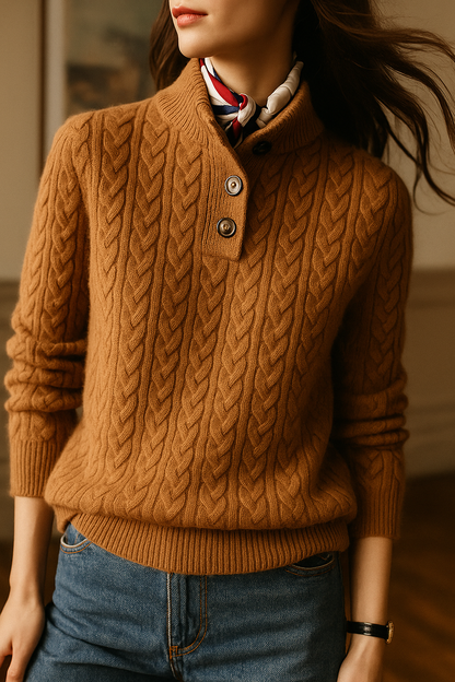 Anna-Berg | Button-Up Cashmere Sweater