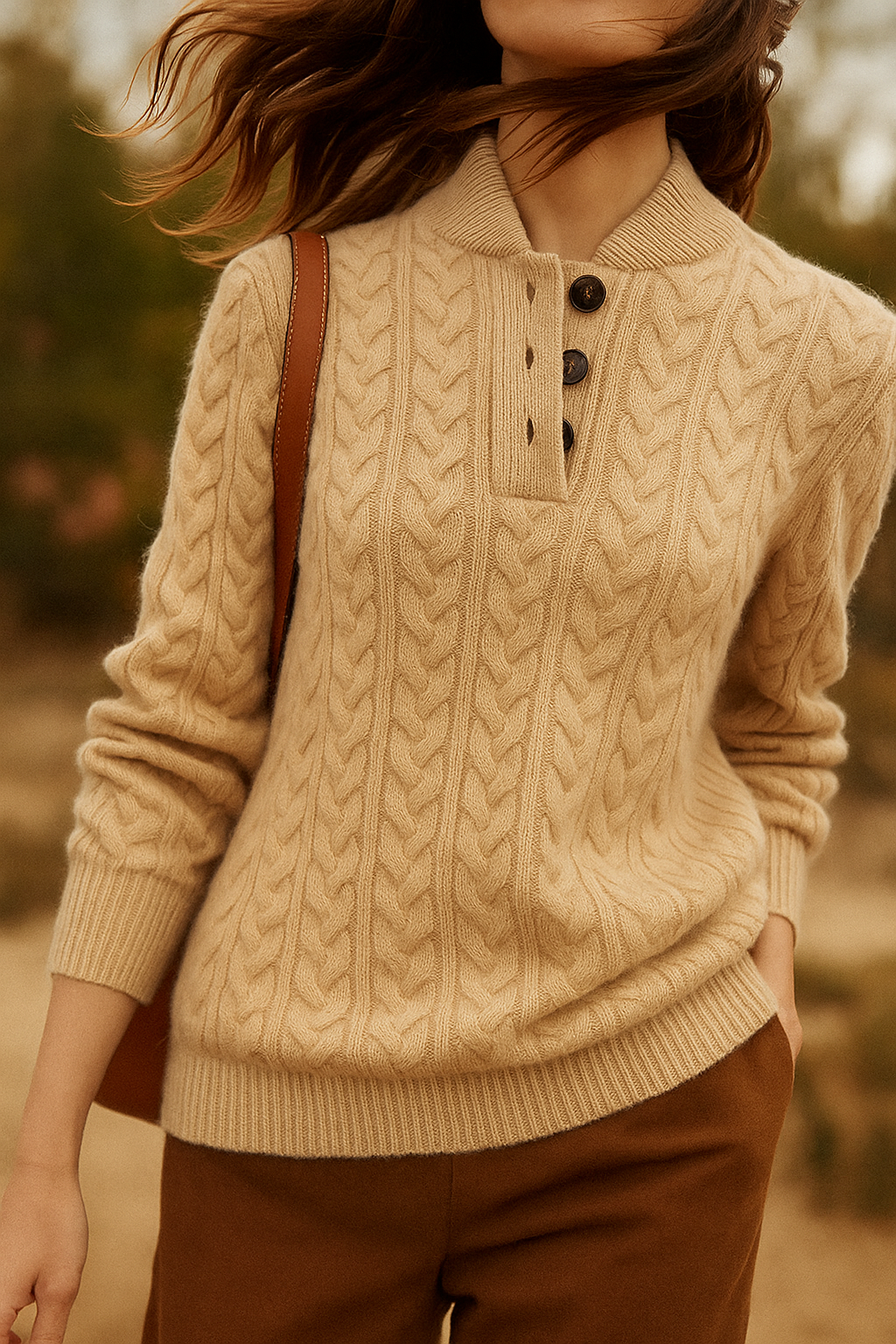 Anna-Berg | Button-Up Cashmere Sweater