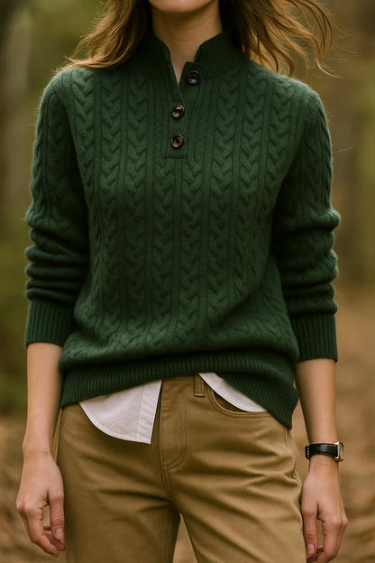 Anna-Berg | Button-Up Cashmere Sweater