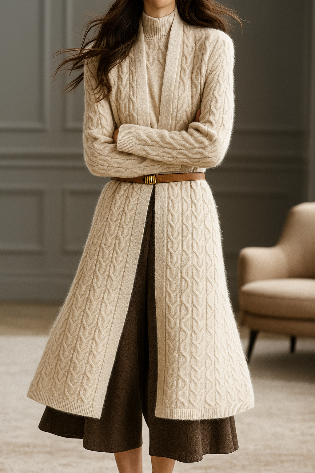 Merino Wool and Cashmere Cardigan