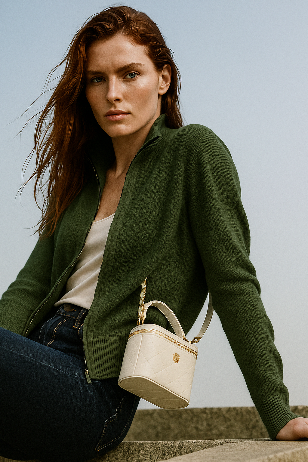 Wool Zip Cardigan
