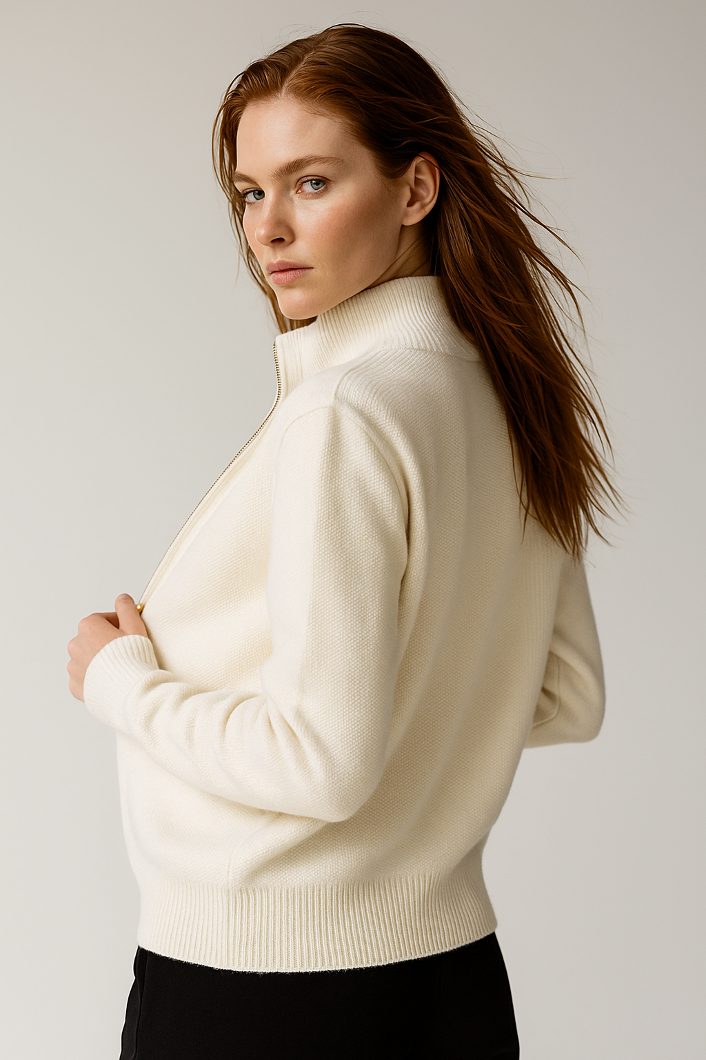 Wool Zip Cardigan