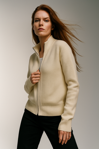 Wool Zip Cardigan
