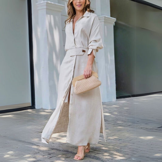 Jeanette | Graceful V-Neck Maxi Dress