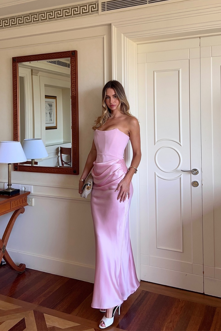 Margot Corset Maxi- Pink