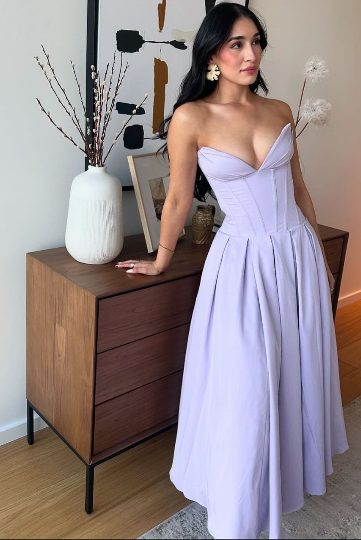 Katerina Corset Midi- Lilac