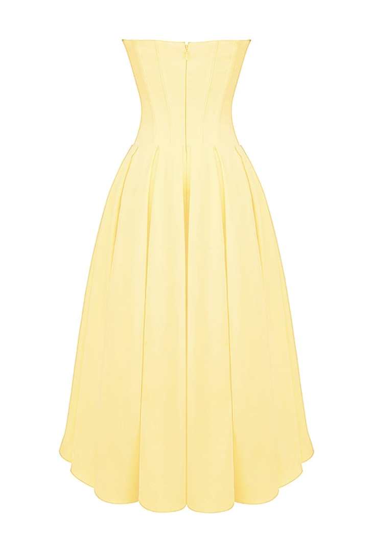 Katerina Corset Midi- Yellow