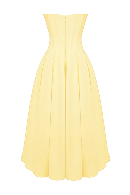 Katerina Corset Midi- Yellow