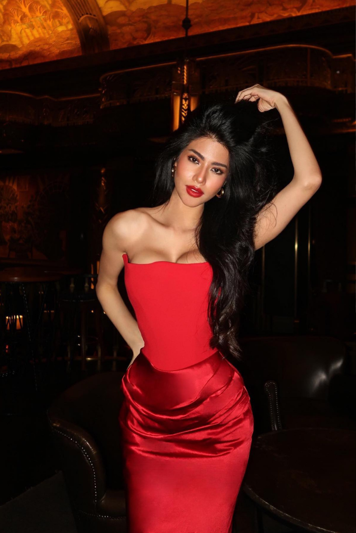 Margot Corset Maxi- Red