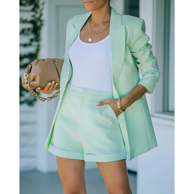 Stylish two-piece blazer set for women | Casual