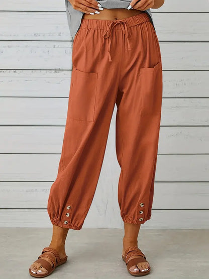 Women's Summer Pants | Drawstring | Loose Leg | Airy Look