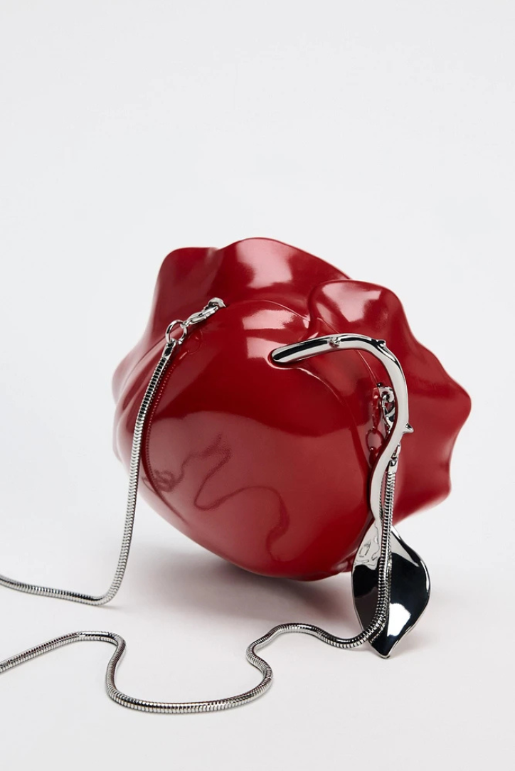 Acrylic Rose Clutch- Red