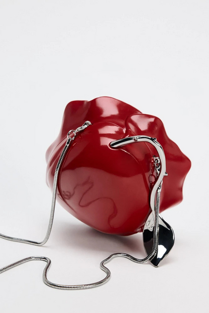 Acrylic Rose Clutch- Red