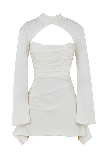 Leyla Satin Mini-White
