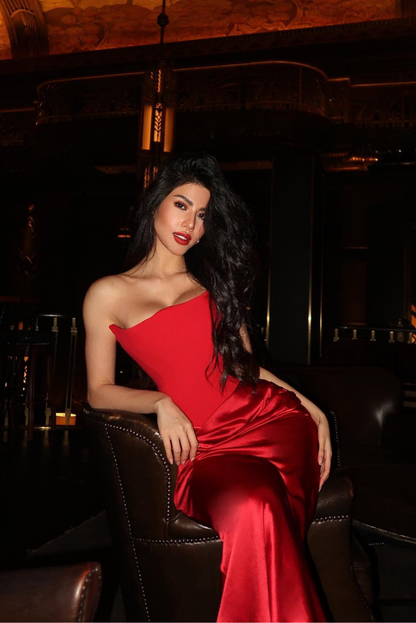 Margot Corset Maxi- Red