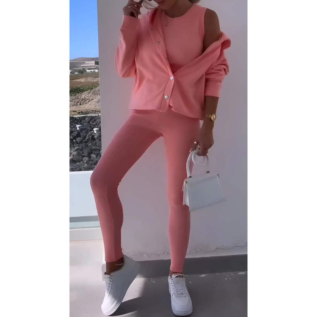 Stylish three-piece lounge set for women | Modern