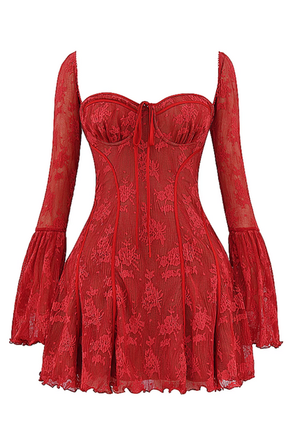Delilah Lace Mini- Red