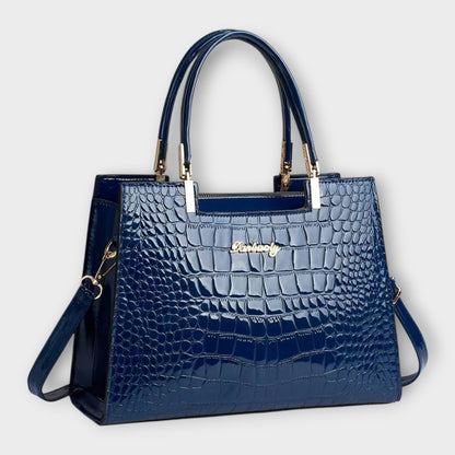 Kate - Glossy Crocodile Pattern Handbag