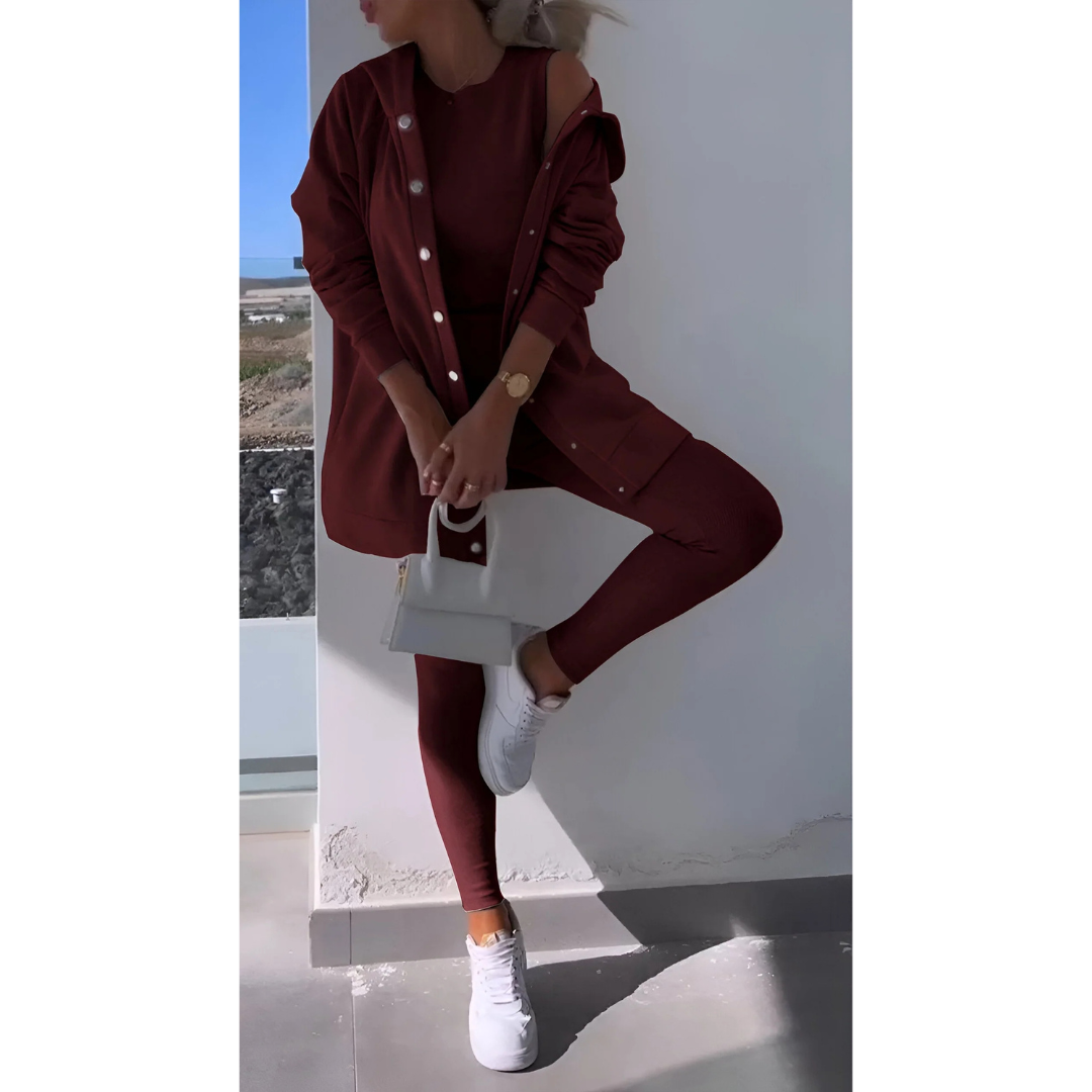 Stylish three-piece lounge set for women | Modern