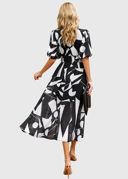 Merlin | Flattering Floral Midi Dress