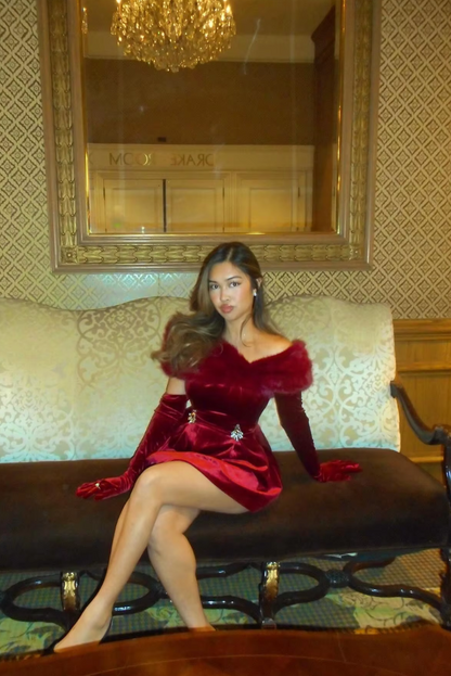 Anjelique Fur Mini- Red