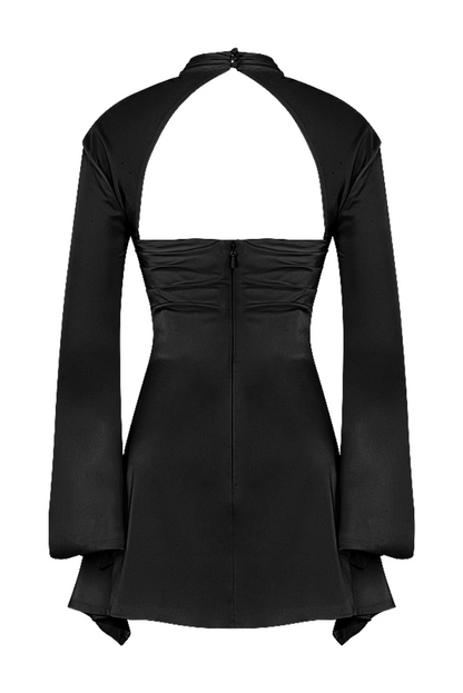 Leyla Satin Mini- Black