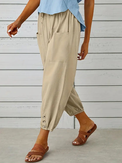 Women's Summer Pants | Drawstring | Loose Leg | Airy Look