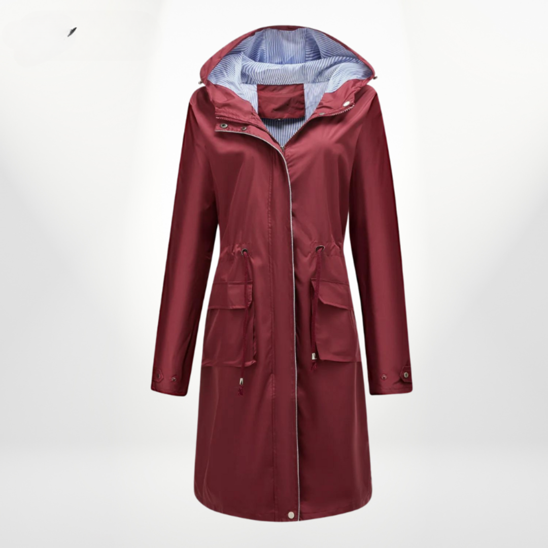 Women's trench coat with hood | Waterproof