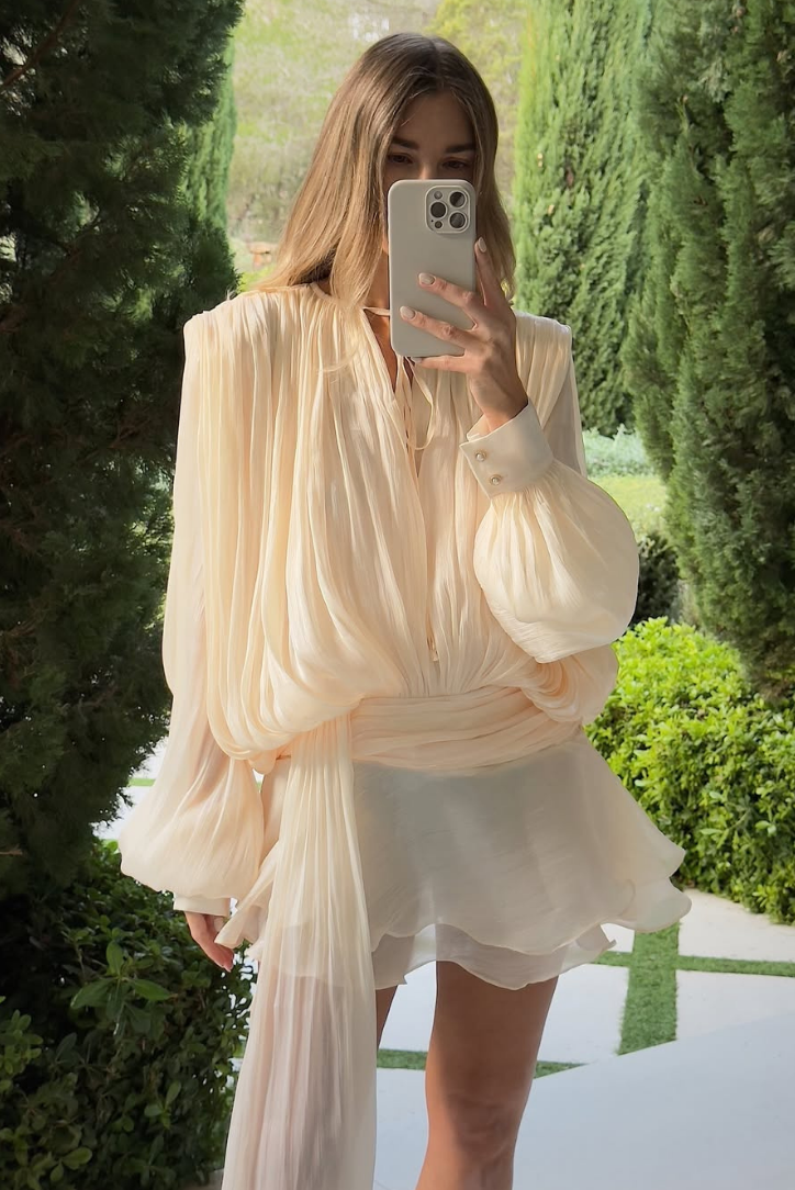 Ella Ruffle Mini- Cream