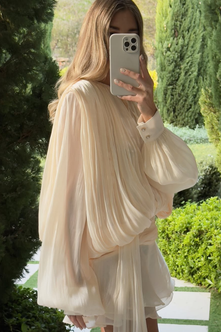 Ella Ruffle Mini- Cream