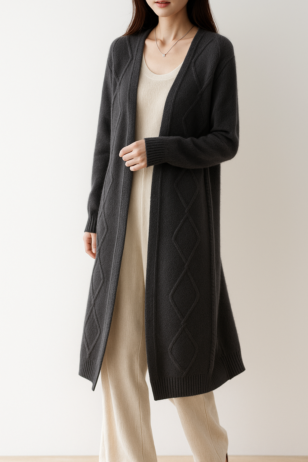 Cardigan, Cable-Knit