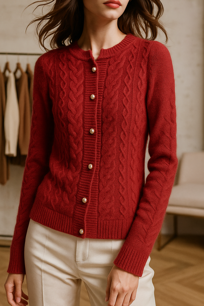 Cardigan with Pearl Buttons